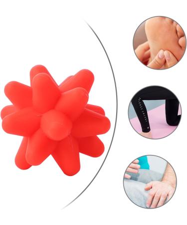 Beaupretty 2-Pack Star Fitness Ball - Spiky Muscle Massage & Myofascial Relief - Perfect for Back & Foot Fasciitis - 8x8cm Red - Buy Online on GoSupps.com