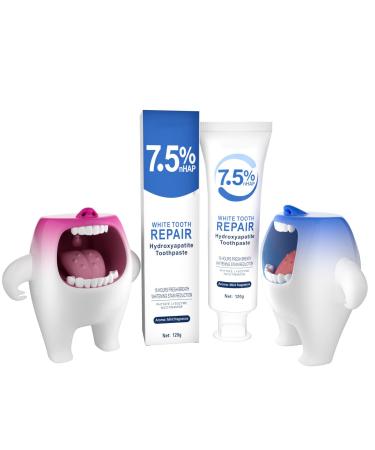 Hydroxyapatite Toothpaste for Sensitive Teeth - Enamel Repair & Whitening Fluoride-Free with Natural Mint Fresh Breath Cavity Protection (120g)