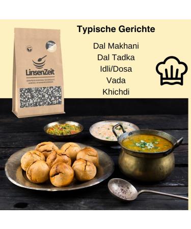 Black Urid Beans Halved 600g - Premium Urid Dal Chilka | Vegan Protein Source | No Additives - Lentil Time - Buy Online on GoSupps.com