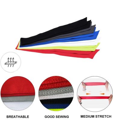 Non-Slip Sports Headband for Men & Women | Sweatband for Running Workout Tennis & More - Stretch & Moisture Wicking Schwarz - Buy Online on GoSupps.com