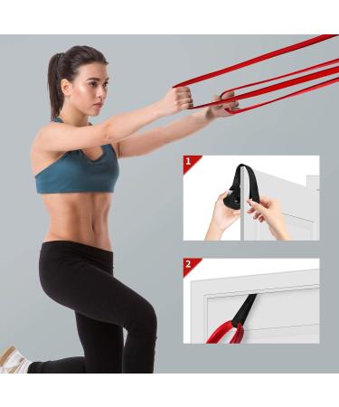 Shop Auvim Resistance Tapes Set - 3 Levels of Fitness Straps for Strength Training Pilates Yoga & More - Includes Door Anchor & Storage Bags - International Shipping Available - Buy Online on GoSupps.com