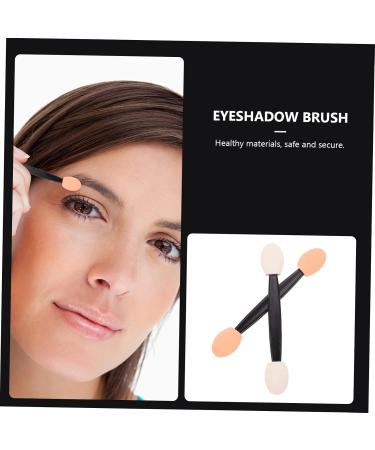 FRCOLOR 100pcs Double Ended Eyeshadow Brush Makeup Brush Mini Makeup Dual-side Smudger Tool Cosmetic 6.5x1.3cm Black - Buy Online on GoSupps.com