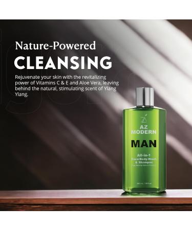 3-in-1 Face Wash Body Wash & Shampoo - Aloe Vera & Jojoba Oil Formula for All Skin Types - 10.14 + 2 FL OZ - Cleans Sweat Dirt & Oils - Buy Online on GoSupps.com