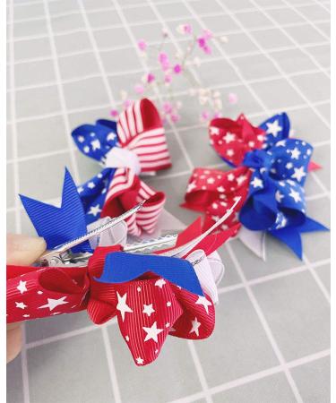 3-Piece Patriotic Hair Clips Set - American Flag Boutique Accessories for Girls | 4th of July Style - Buy Online on GoSupps.com