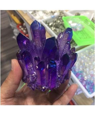 Qpyd Natural Purple Crystal Cluster - Healing Meditation Stone for Energy & Decor | 350-400g - Buy Online on GoSupps.com
