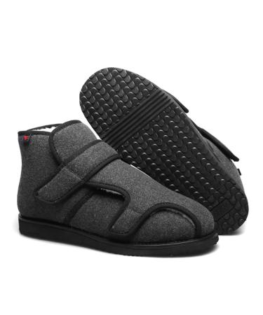 Yytcsjz Adjustable Diabetic Shoes Swollen Feet Adjustable Large Size Walking Shoes Comfortable Give It to Parents Make The Elderly in The World Healthier (Color : Dark Grey Size : 25cm) 25cm Dark Grey
