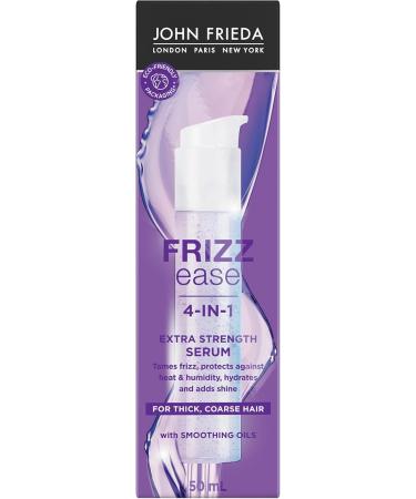 John Frieda Frizz Ease Extra Strength Serum for Frizz-Free Hair Ideal for Thick Coarse Hair (50 mL) & Frizz Ease Forever Smooth Conditioner with Anti-Frizz Immunity Complex (250 mL) - Buy Online on GoSupps.com
