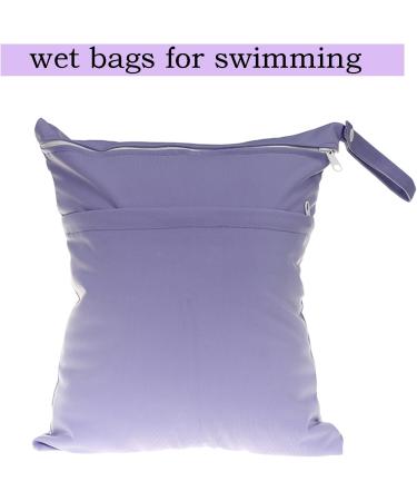 2 PCS Wet Bag Wet Bags for Swimming Waterproof Wet Dry Bags Reusable Washable Cloth Diaper Bags Nappy Bags with Double Zipper Pockets for Items Wet Clothes Swimming Gym Beach Bag(Purple+Green) - Buy Online on GoSupps.com