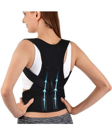Invisible Back Brace Posture Corrector For Women And Men Back Straightener Adjustable Scoliosis Hunchback Correction Belt For Upper And Lower Back Pain Relief (Color : Black Size : X-Large) X-Large Black