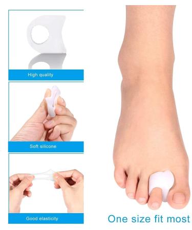 DOACT Toe Spreader - 4 Pairs Hallux Valgus Gel Toe Corrector & Separator for Bunion Pain Relief Silicone Toe Alignment for Men & Women - Buy Online on GoSupps.com