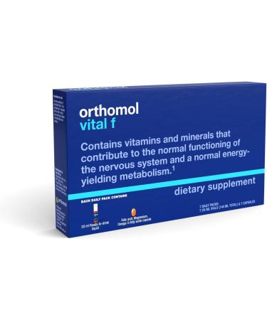 Orthomol Vital F Women's Multivitamin 7-Day Supply with Vitamins A, B, C, D, E, K, Calcium, Iodine, and Omega-3 - Buy Online on GoSupps.com