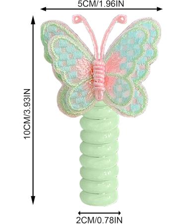 Telephone Wire Hair Bands - Ponytail Cord Hair Ties - Lovely No Damage Stretchy Hair Phone Cord Hair Ties For Daily Wear Green - Buy Online on GoSupps.com