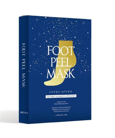 Aliceva One Step Foot Peel Mask, Simple Foot Peeling Mask, Exfoliating Calluses and Dead Skin Remover - 2 Pairs