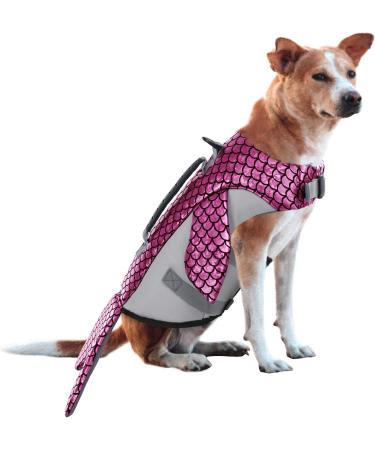ASENKU Dog Life Jacket - Ripstop Safety Vest for Small to Large Dogs - Adjustable Pet Life Preserver in Pink - Buy Online on GoSupps.com