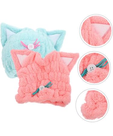 FRCOLOR 2pcs Dry Hair Cap Women Hair Hats Comfortable Showering Hats Coral Fleece Hair Hats Quick Drying Hair Hats Hair Caps for Bathing Adorable Bathing Hats Bathing Hair Wraps Hair Towel - Buy Online on GoSupps.com