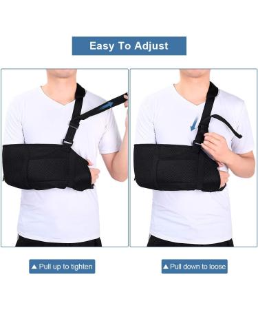 Yosoo Health Gear Medical Arm Sling Shoulder Sling - Large Breathable Immobilizer for Rotator Cuff Injury and Fractured Bones - Adult with Waist Strap - Buy Online on GoSupps.com