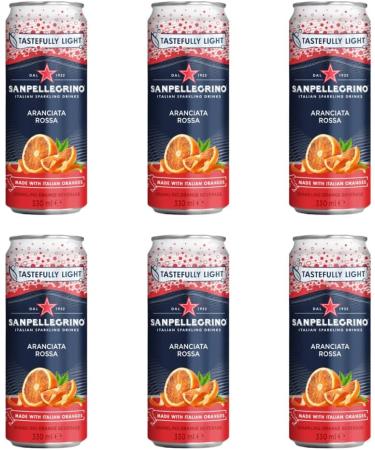 San Pellegrino Aranciata Rossa 6Pk Can 330Ml - Buy Online on GoSupps.com