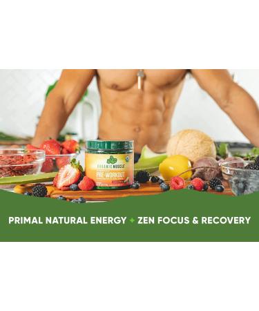 Organic Muscle Superfood Pre-Workout Powder - USDA Organic, Keto, Vegan, Non-GMO - Passionfruit Flavor for Energy, Focus, Performance & Endurance - 160g - Buy Online on GoSupps.com