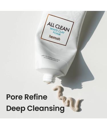 Heimish All Clean White Clay Foam 5.3oz | Facial Cleanser for Sebum Control & Acne Treatment - Buy Online on GoSupps.com