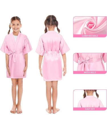 Zhanmai 36 Pcs Spa Party Supplies for Girls - 6 Robes, Headbands, Blindfolds, Scrunchies, Wristbands - Pink - Kids Birthday - Size 10 - Buy Online on GoSupps.com