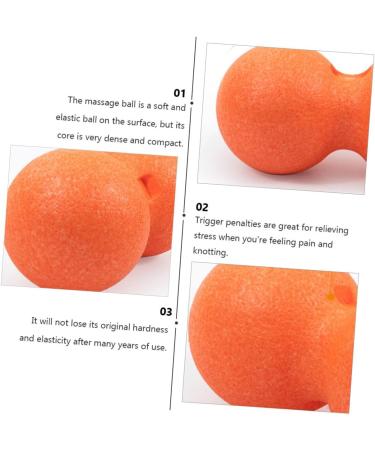 FRCOLOR 2 STK Peanut Massage Ball - Dual Lacrosse Massage Device for Fitness & Yoga | International Shipping Available - Buy Online on GoSupps.com