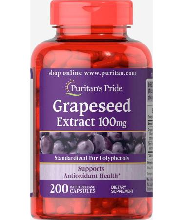 Puritans Pride Grapeseed Extract 100 Mg, 200 Count