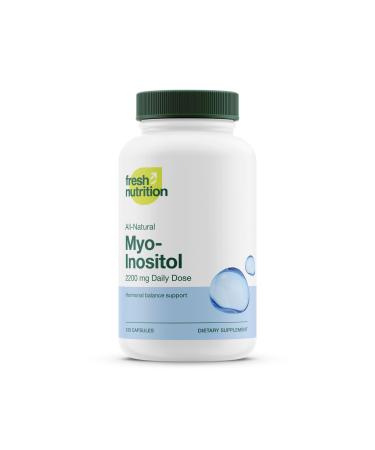 Myo-Inositol - 2200mg Strongest NMR Verified - 120 High Potency Powder Capsules - Best Value Myo Inositol - Made in The USA