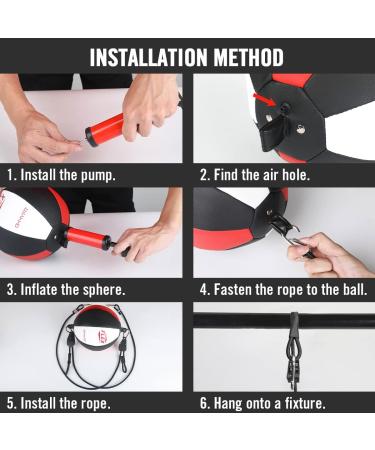 OHMY FIT Flex Double End Punching Bag - Adjustable Tension & Height with Flex System, Micro Fiber Material, Strong Bladder - Ideal for Men & Women Gym Exercise - Buy Online on GoSupps.com
