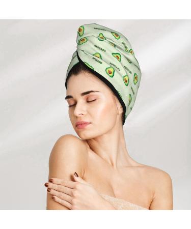Green Avocado Microfiber Hair Towel - Super Absorbent Quick Dry Hair Wrap for Women | Ideal for Long Curly & Thick Hair - Buy Online on GoSupps.com
