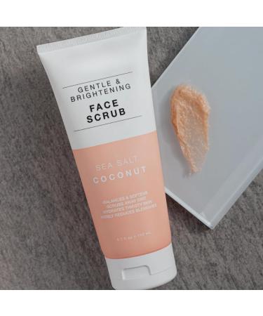Gentle & Brightening Face Scrub with Sea Salt and Coconut 5.1 fl oz Exfoliating Cleanser for All Skin Types Helps Remove Impurities and Leave Skin Smooth and Fresh - Buy Online on GoSupps.com
