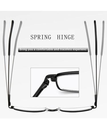 Viseng Slim Mini Metal Reading Glasses - 2 Pairs Lightweight Portable Readers + Case - Black 1.0 Diopters - Buy Online on GoSupps.com