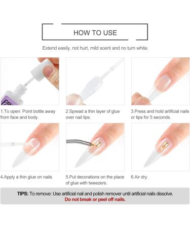 PEACECOLOR Nail Glue 1 PC Professional Strong Nail Glue for Acrylic Nail Broken Nail False Nail 10g Long Lasting PD01-006 - Buy Online on GoSupps.com