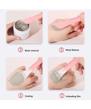 Face Ma sk Applicator Silicone Clay Mas k Brush Applicator Soft Face Ma sk Applicator Tool With Dual Head Flexible Face Makeup Brushes Or Cream Essence Lotion And Cosmetics Silicone brush rose red - Buy Online on GoSupps.com