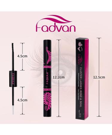 FADVAN Lash Bond & Seal Cluster Lashes Glue (10ml) - Gentle, Latex-Free Adhesive for 48-72 Hours Strong Hold on Individual Lashes - Buy Online on GoSupps.com