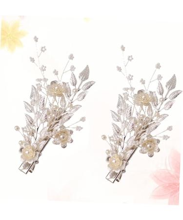 2 Set hairpin trim bridal hair accessories bridesmaid hair clips hair barrettes for women hair accessories for women wedding Beads bridal hair clips manual Miss Hair piece - Buy Online on GoSupps.com