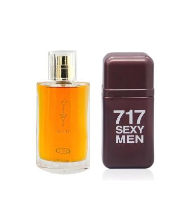 Choco Musk&717 Sexy Men Men s Cologne-Rich Chocolate & Musk Eau De Toilette Long-Lasting Scent Perfume for Men Elegant Bottle 3.4 Fl Oz Fragrance for Refined Occasions Choco Musk&717 Sexy Men 2.53 Fl Oz (Pack of 2)