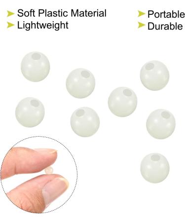 PATIKIL 200pcs 5mm Plastic Glowing Fishing Beads - Round White Fishing Lures for Enhanced Fishing Experience - Buy Online on GoSupps.com