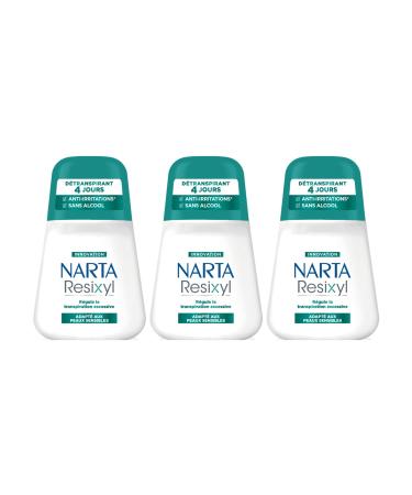 Narta Narta - Resixyl - Women's Deodorant Roll-On - Excessive Perspiration Treatment - 4 Day Effectiveness - 3 x 50 ml