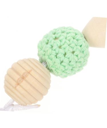 TOYANDONA 4pcs Baby Gym Plush Chew Toys Bell Hanging Sensory Wooden Ornaments Green 26X8.5CM - Buy Online on GoSupps.com