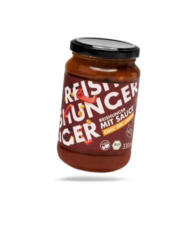 Reishunger organic sauce chili sin carne 3x330ml - vegan and gluten -free - Mediterranean ready -made sauce - ideal for rice pasta and other dishes Chili sin carne 330 ml (3 Pack)