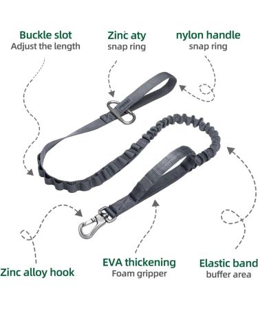 Buy EXCELLENT ELITE SPANKER Tactical Bungee Dog Leash - Military-Grade Elastic Leash for Training & Walking - Available in Brown & Black (Gray) - International Shipping Available - Buy Online on GoSupps.com