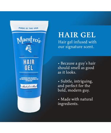 Maestro's Classic Hair Gel - Mark of a Man Blend | 3.4 Oz | Premium Styling for Men | International Shipping - Buy Online on GoSupps.com