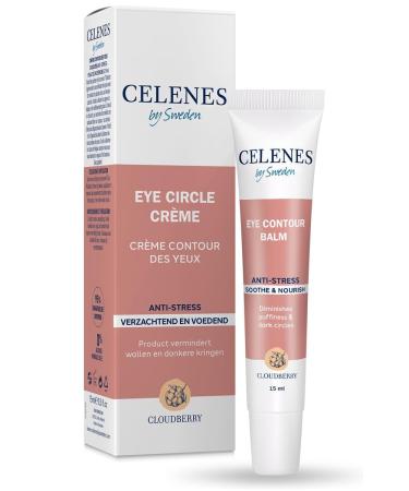 Celenes by Sweden Cloudberry Eye Cream Anti-Stress and Anti-Dark Circles - 15ml - Intense Hydration, Anti-Dark Circles for Men & Women, Antioxidant Protection, Non-Greasy, Eye Contour Cream