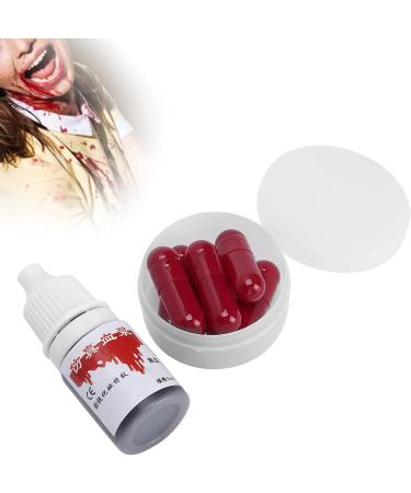 Fake Blood Capsules - Halloween Makeup & Costume Prop for Theater, Cosplay & Parties - Buy Online on GoSupps.com