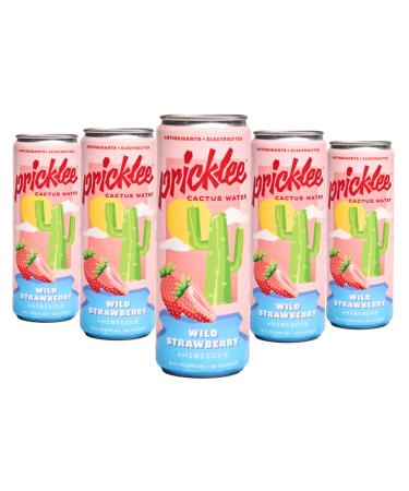 Pricklee Strawberry Hibiscus Cactus Water Made From Prickly Pear - Packed With Natural Antioxidants & Electrolytes For Hydration, Immunity, & Recovery - Non-Bubbly, Low-Sugar, No Caffeine & 35 Cals