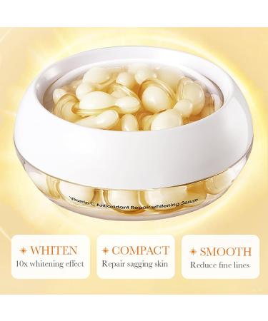 Vitamin C Serum for Face 30Capsules - Anti-Aging Vit C Face Oil - Dark Spot Correcting Glow Serum - Hydrating Facial Serum - Skin Care Serum for Uneven Skin Tone Anti-Wrinkle Reduces Fine Lines - Buy Online on GoSupps.com