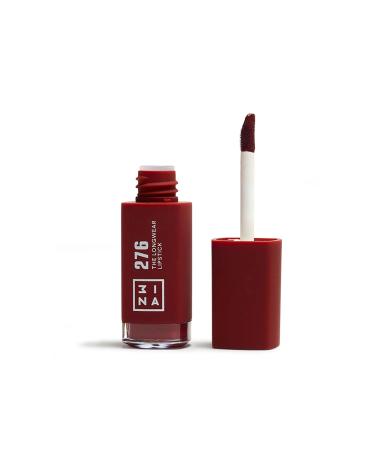 3ina make -up - The Longwear Lipstick 276 - Glossy chestnut brown lipstick - Matte lipstick with hyaluronic acid - long -lasting highly pigmented liquid lipstick - vegan - cruples free