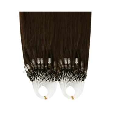 Ugeat Micoring Extensions - Brown Real Hair Cold Fusion Micro Loop - 50cm 50 Strands (#4 Chocolate Brown) - Buy Online on GoSupps.com