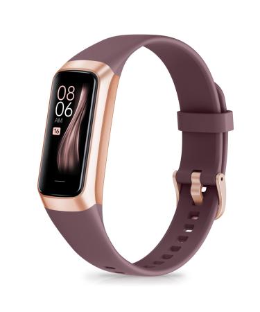 Fitness Tracker with Step Counter/Calories/Stopwatch Activity Tracker Health Tracker with Heart Rate Monitor Sleep Tracker 1.10''AMOLED Touch Color Screen Pedometer Watch for Women Men Kids Bordeaux