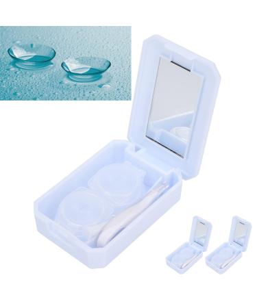 NATUDECO Contact Lens Storage Box with Mirror Tweezers & Applicator - Blue & Pineapple Design for Hard & Soft Lenses - Buy Online on GoSupps.com